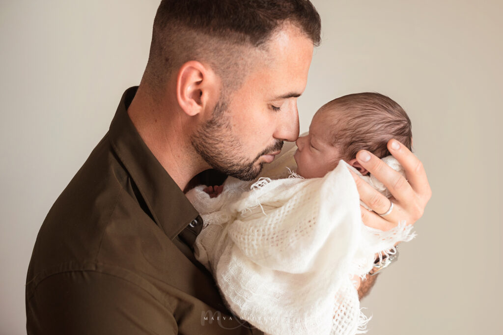 Séance photo bébé papa